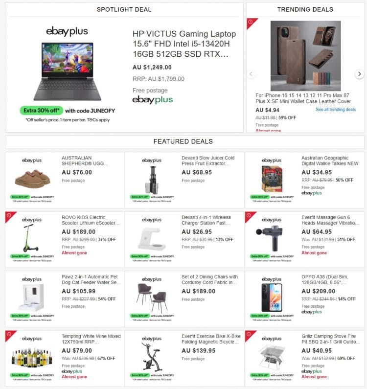 eBay: 30% off EOFY coupon code