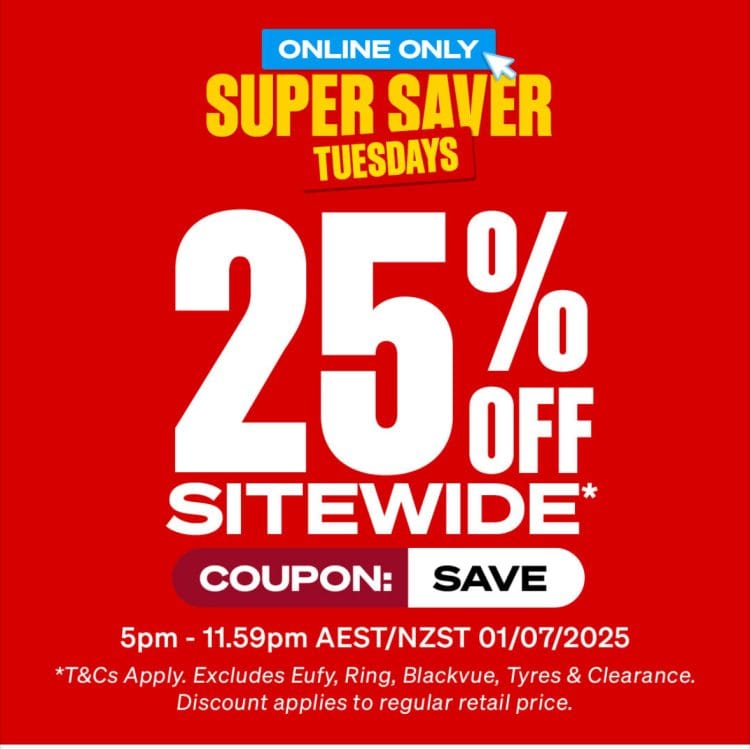 Supercheap Auto: 25% off storewide (with code)