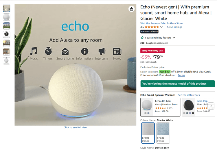 Amazon: Echo, now $79