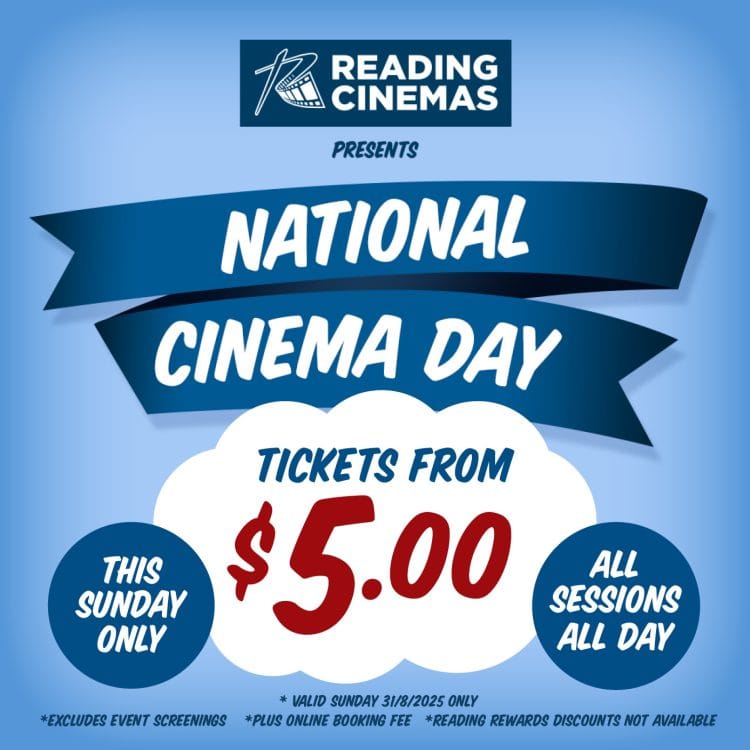 Reading Cinemas: Tickets from $5 (Sunday only)