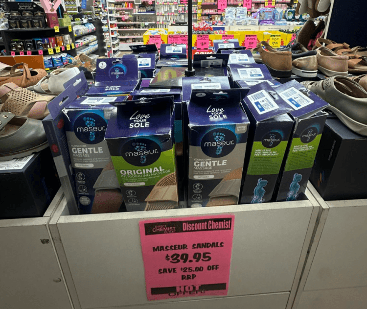Chemist Warehouse Maseurs Sandals 2025