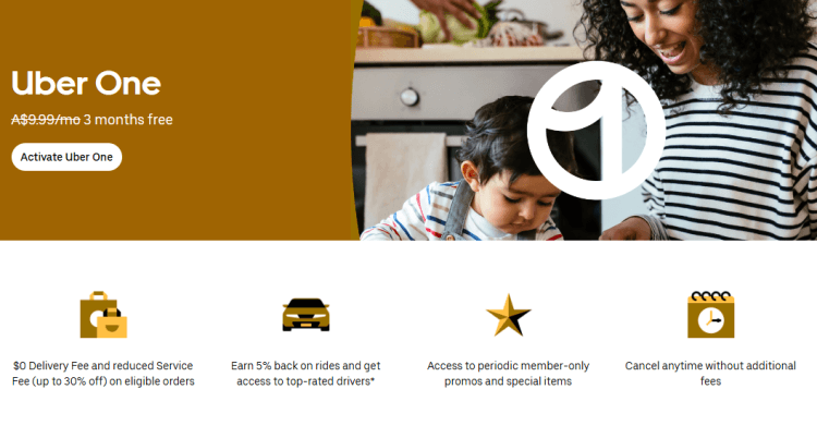 Uber (One): get 3 months free