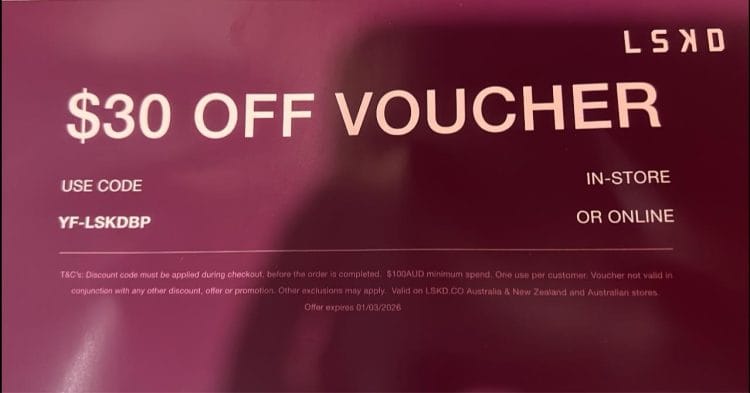 LSKD: $30 off $100 spend with voucher