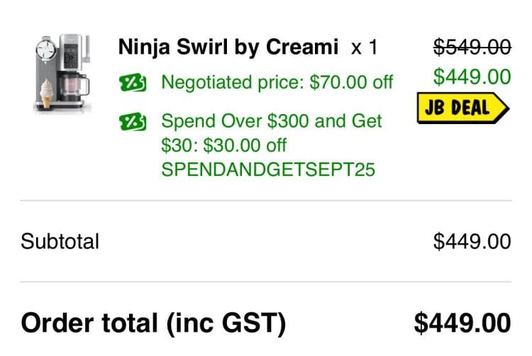 JB Hi-Fi: Ninja Swirl by Creami $449