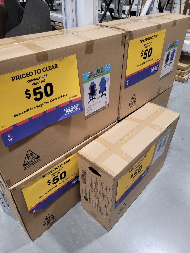 Officeworks (Kew East): Minecraft Gaming Chair Creeper Face $50