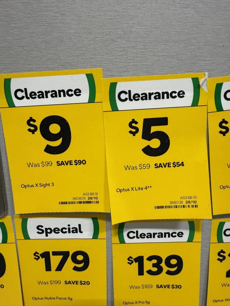 Woolworths: Optus phones from $5