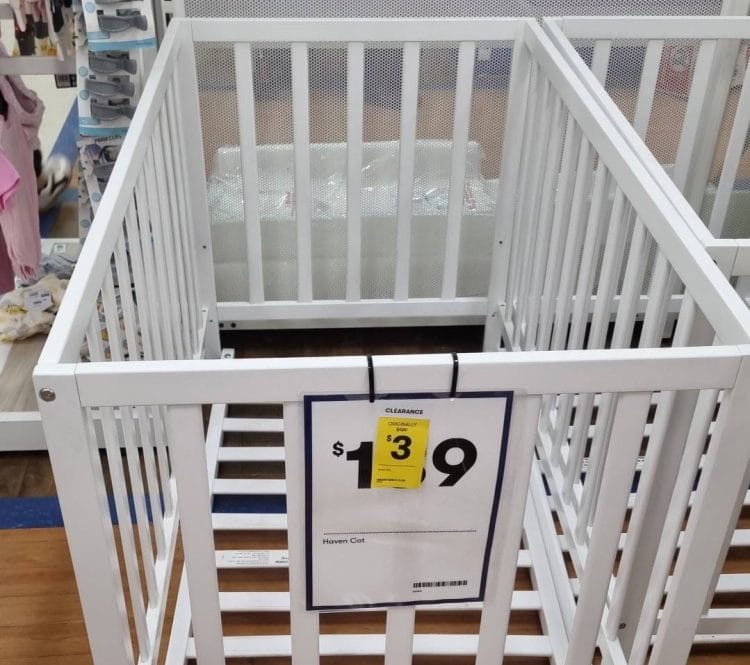 Big W (Macquarie): $3 Haven Cot