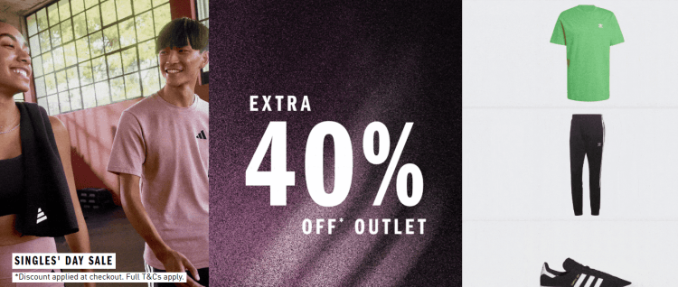 Adidas: 11.11 Singles Day Sale extra 40% off