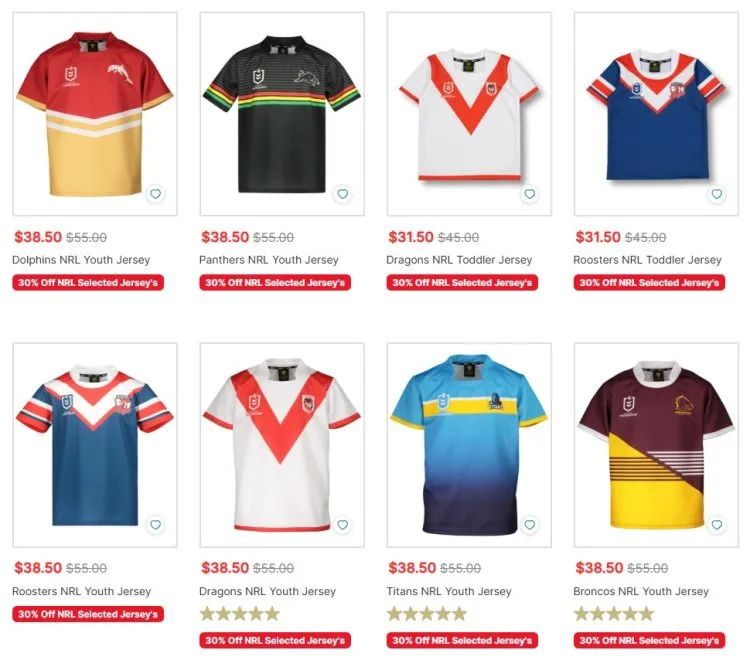 Best&Less: 30% off select NRL Jersey’s