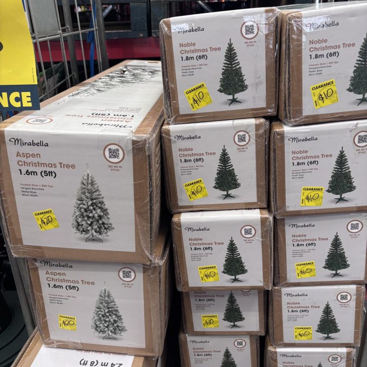 Bunnings: Mirabella Christmas Trees clearance for $10