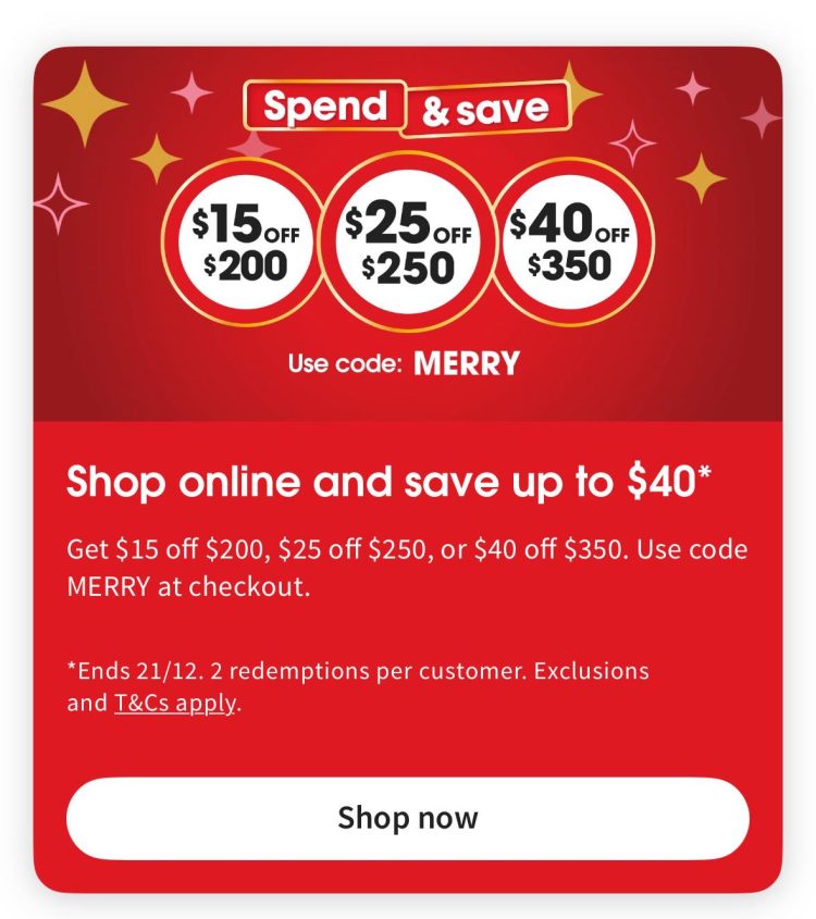 Coles: spend and save for online with coupon