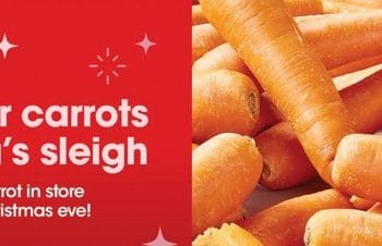 Coles: free (one) reindeer carrots