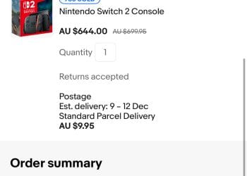 eBay: Nintendo Switch 2 Console – $589.55 delivered (with code)