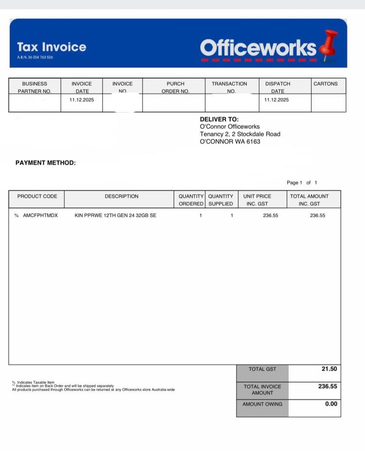 Officeworks: Amazon Kindle Paperwhite Signature $236