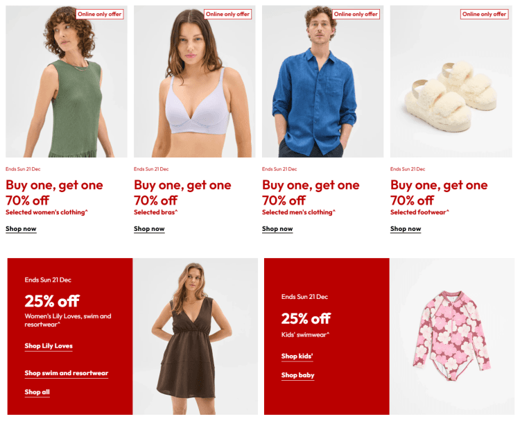 Target: Buy 1 Get 1 70% off