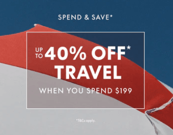 Strandbags: up to 40% off travel when you spend $199