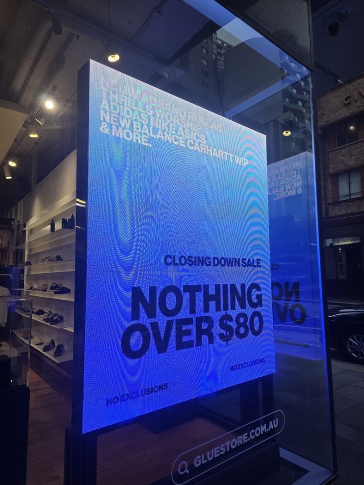 Glue (World Square): Closing down sale, nothing over $80