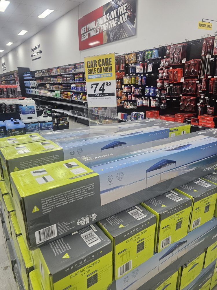 Supercheap Auto: 3×3 Gazebo $74.99