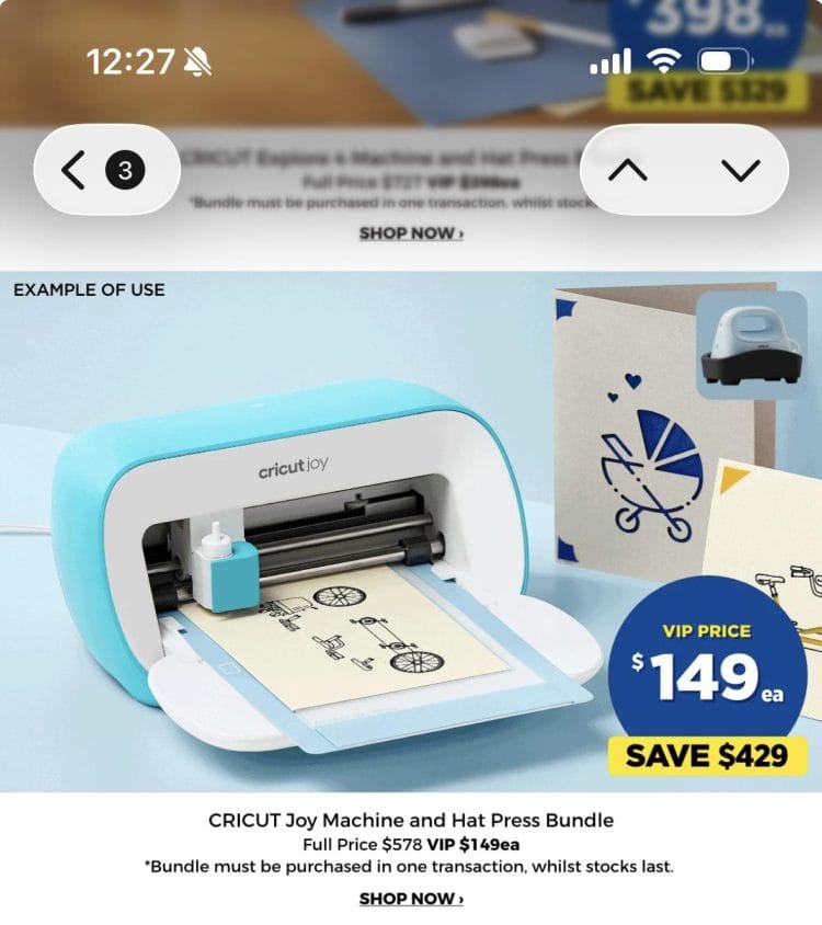 Spotlight: Cricut Joy and Hat Press bundle $149