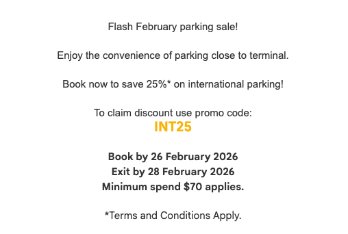 Sydney Airport Coupon Feb 2026