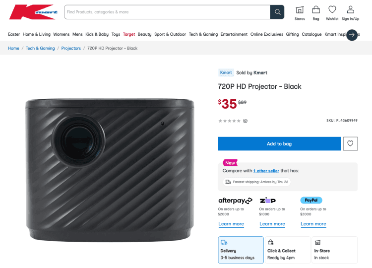Kmart: Anko 720P HD Projector
