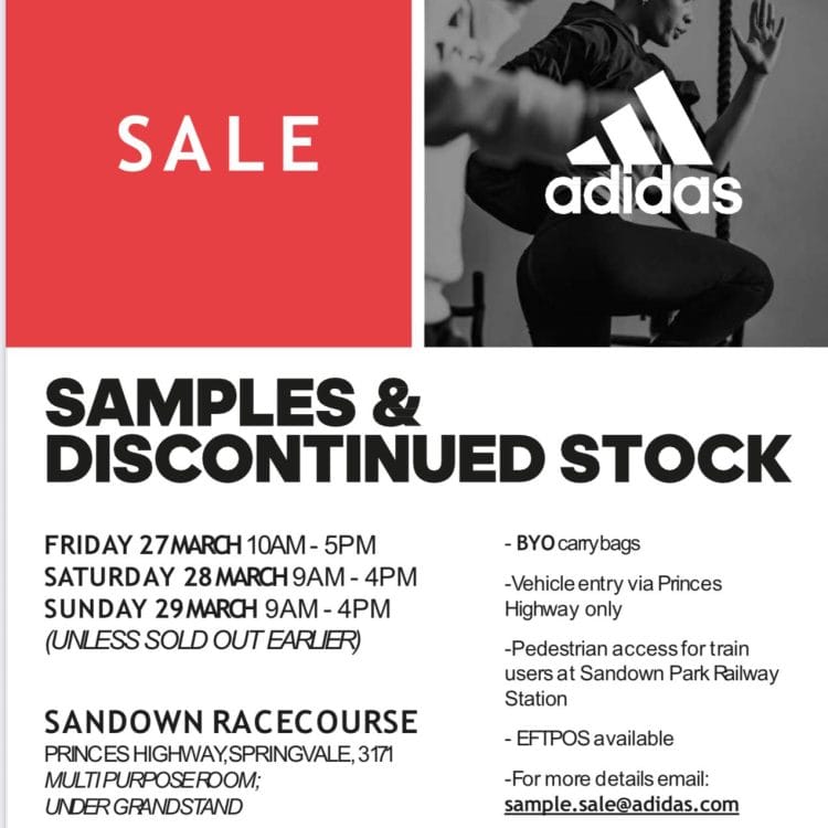 Adidas Sample and Discontinued Sale