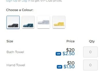 Spotlight: $2.50 bath towels
