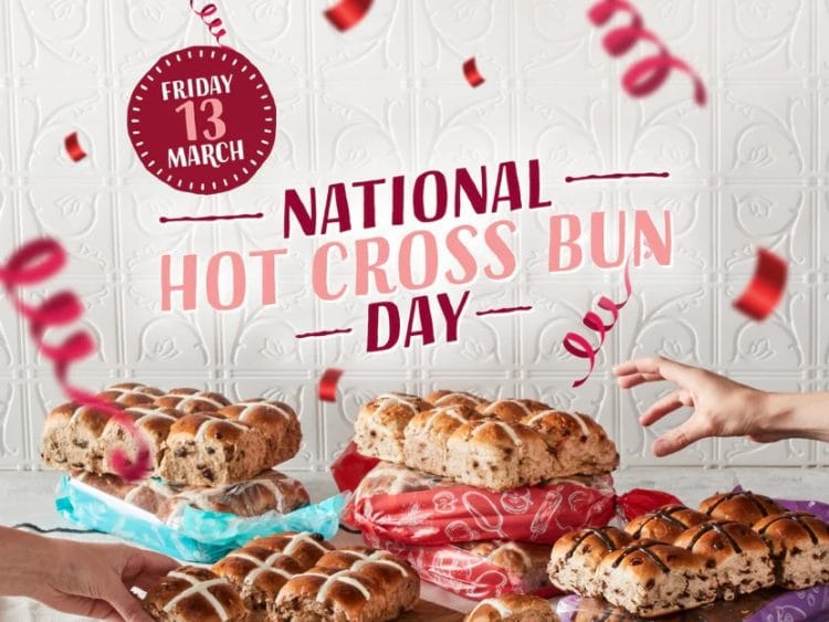 Bakers Delight: free hot cross bun (13 March 2026)