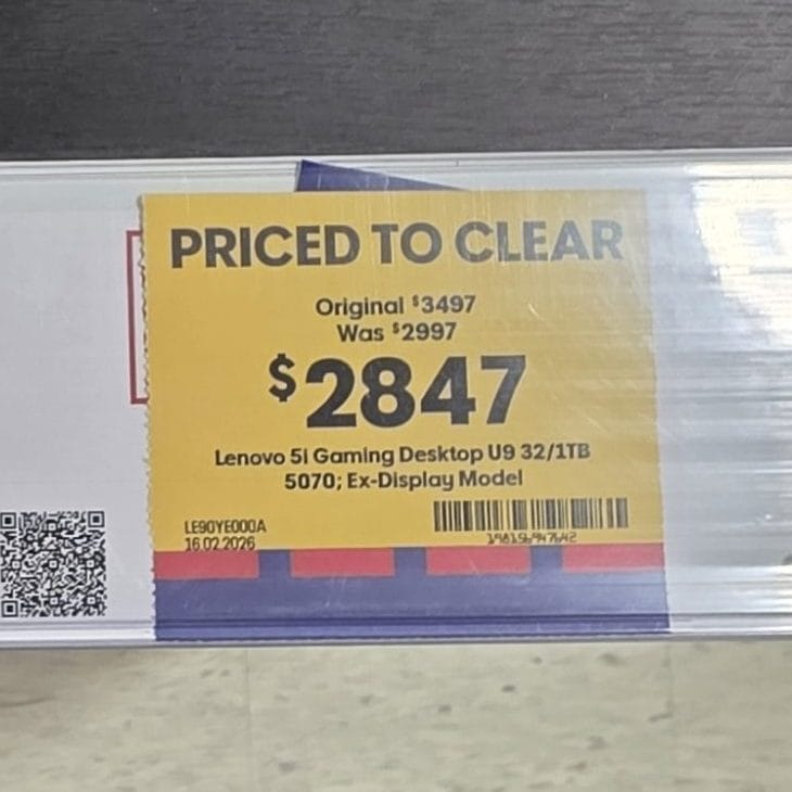 Officeworks (Glebe): Lenovo 5i Gaming Desktop U9 5070 $2847