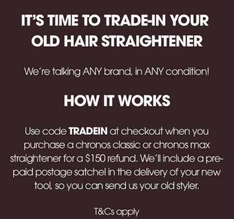 ghd Australia trade in deal