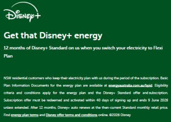 Disney Plus 12 months with Energy Australia