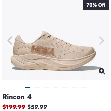 Hoka Rincon 4 $59.99
