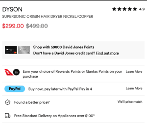 Dyson Supersonic Origin $299