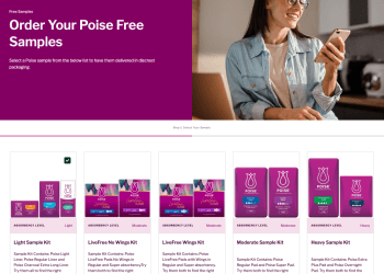 Free Pad Samples Poise