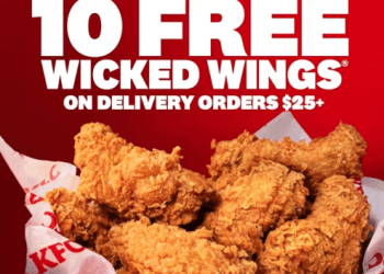 10 free KFC Wicked Wings