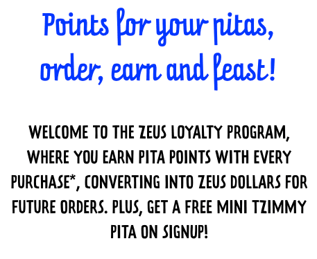 Zeus Street Greek free Pita