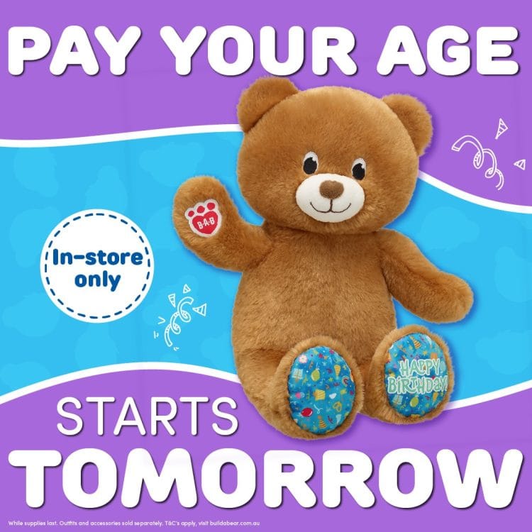 Build-A-Bear: pay your age promotion