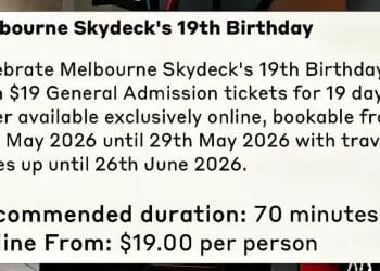 Melbourne Skydeck: $19 general admission