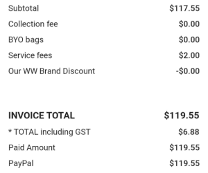 Woolworths Service Fees