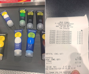 Aldi Acrylic Paint 89c