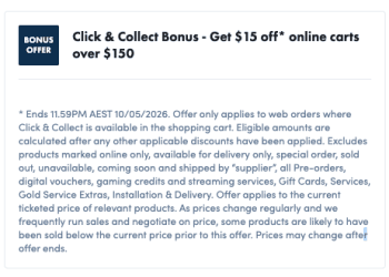 The Good Guys Click and Collect Bonus