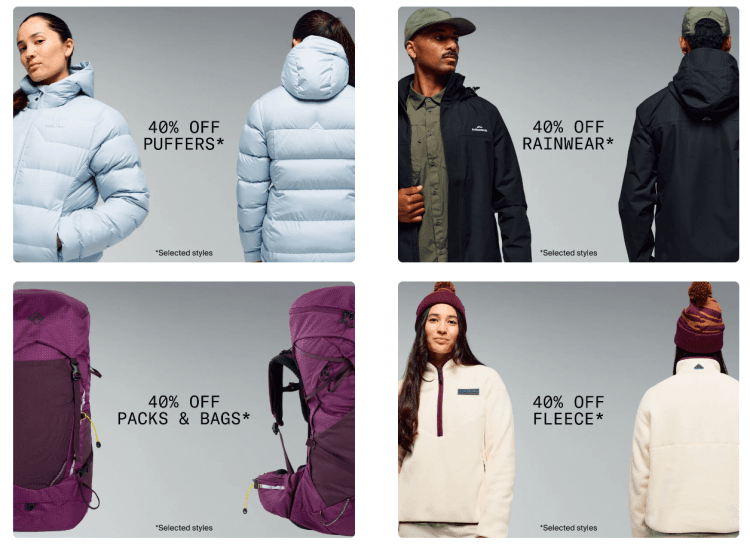 Kathmandu 40% off sale