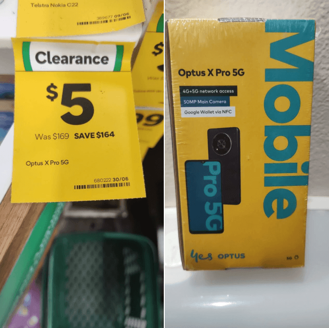 Woolworths Optus X Pro 5G for $5