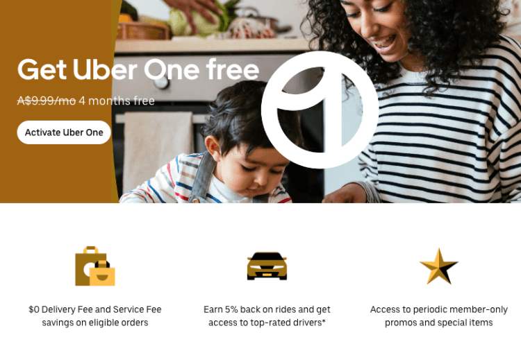 Uber One 4 months free trial