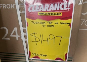 The Good Guys (Oxley): Toshiba 98″ 4K Gaming TV Z670RP $1497