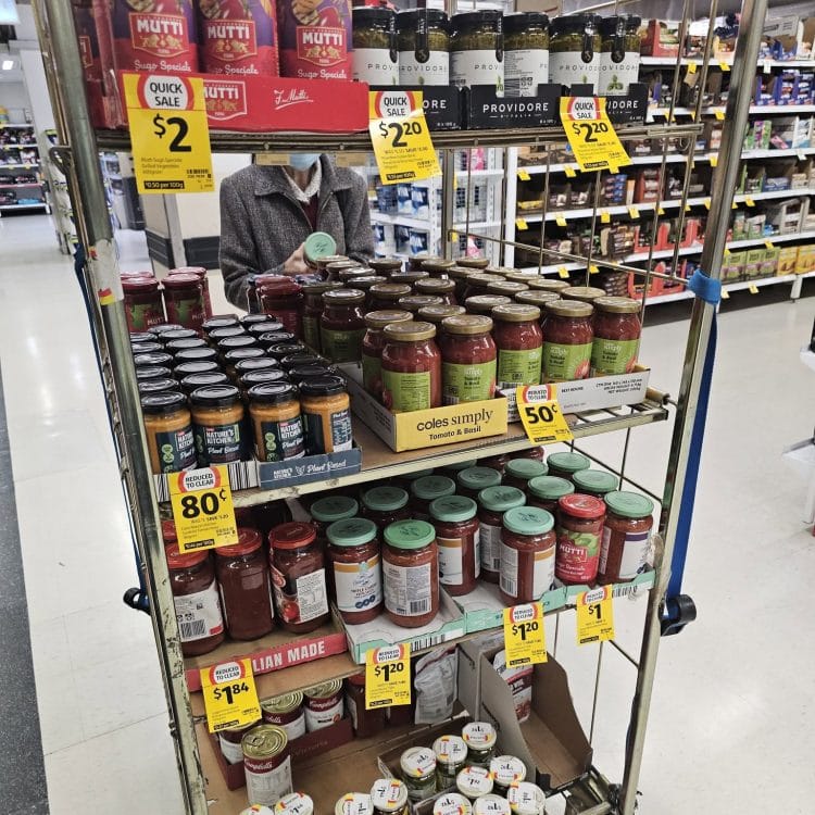 Coles $0.50 pasta sauce