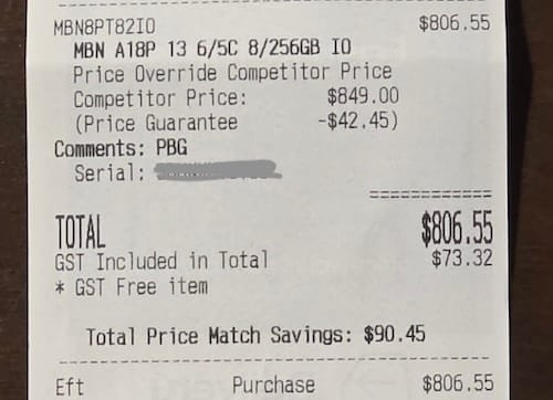 MacBook Neo Officeworks Price Beat