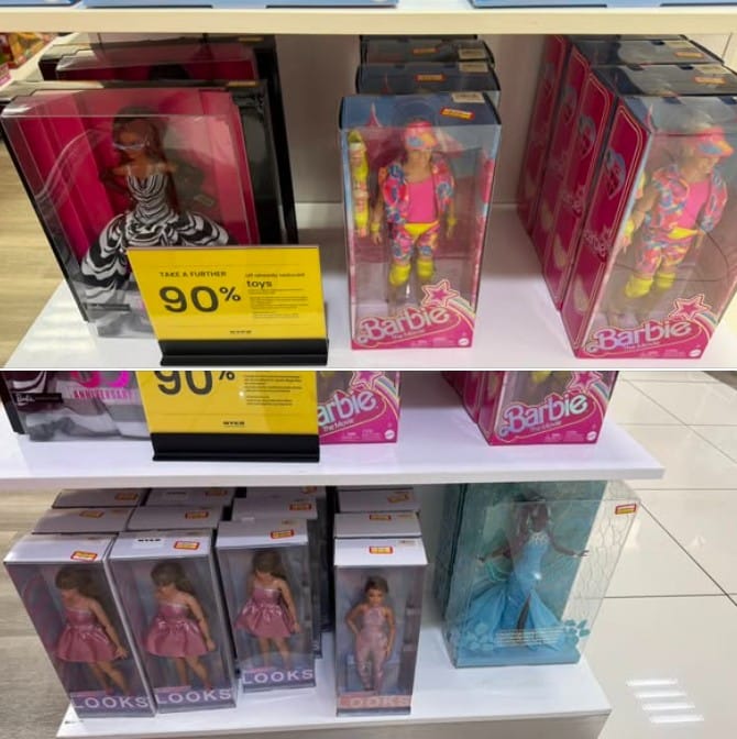 Myer 90% off toys