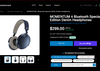 Sennheiser Momentum 4 $299