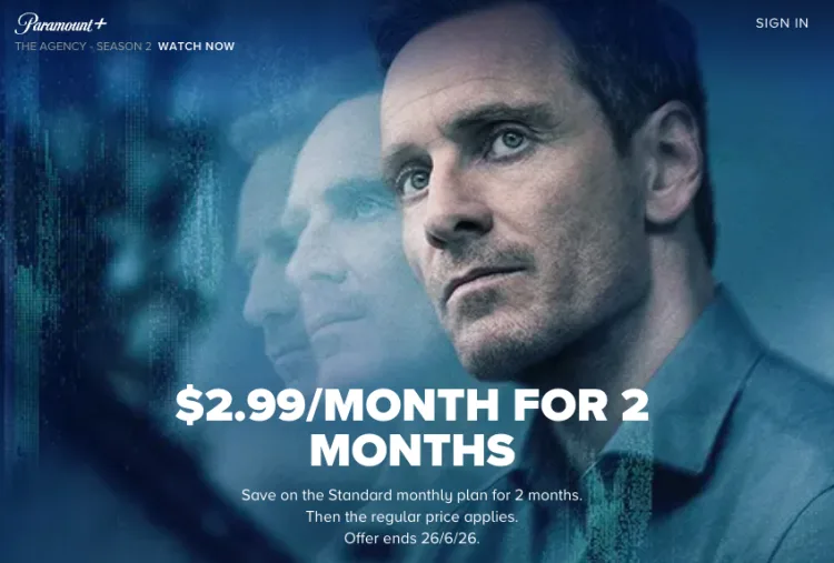 Paramount Plus $2.99 for 2 months